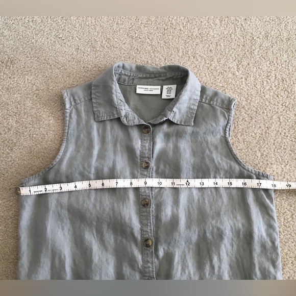 Adrienne Vittadini 100% linen XS sage green dress - Picture 4 of 6